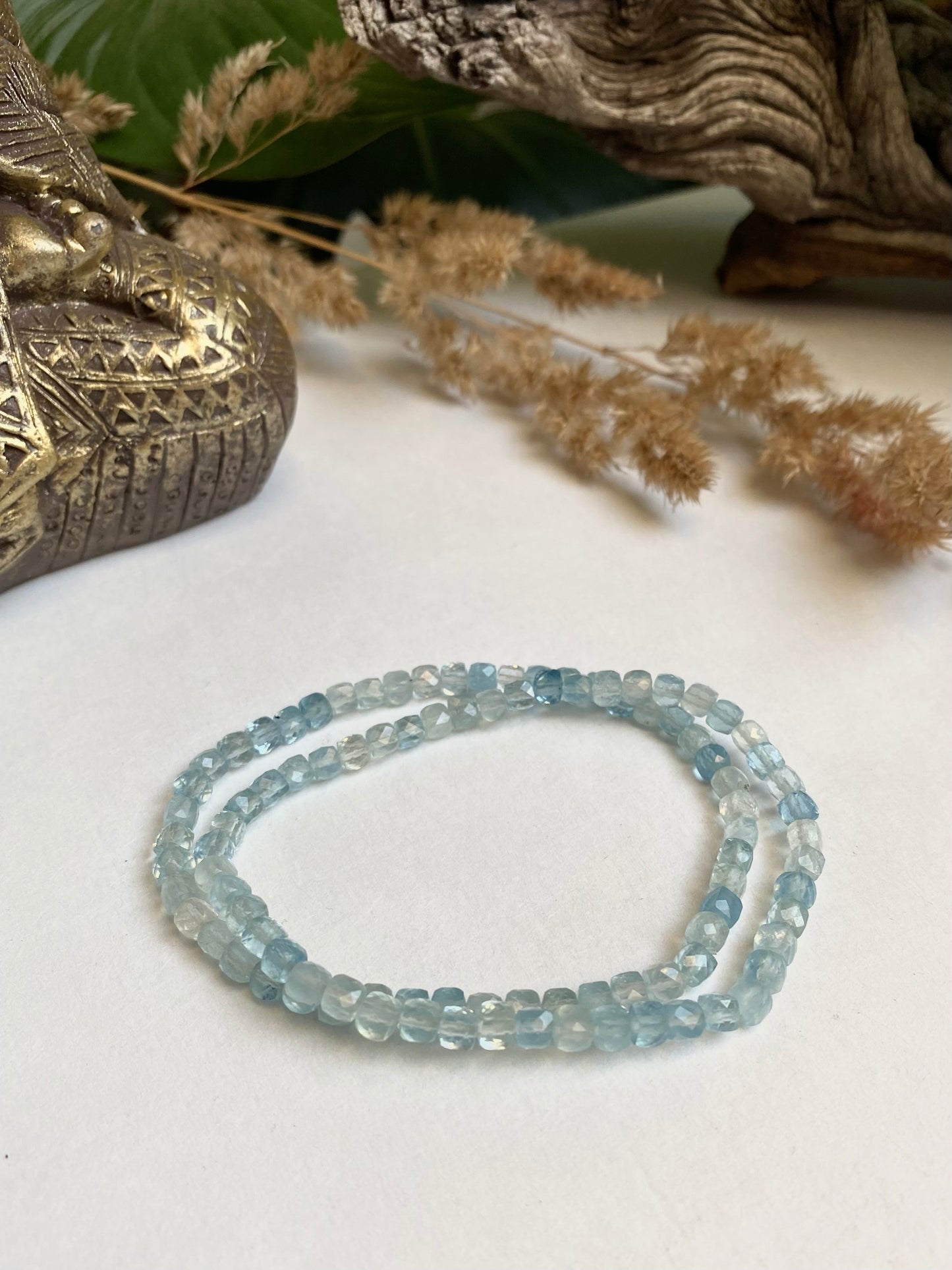 Aquamarin Armband 4mm