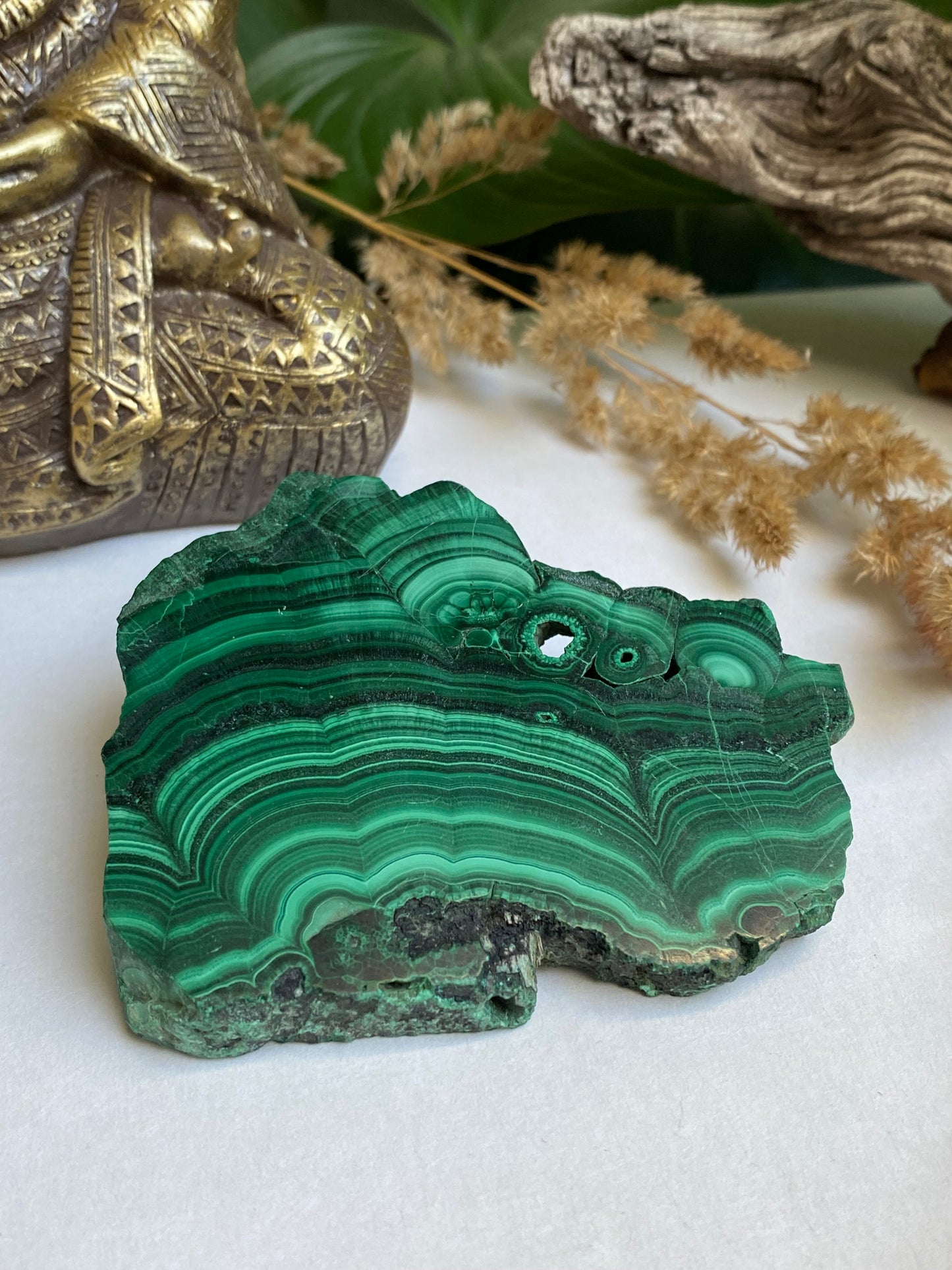 Malachit Platte/Scheibe (beidseitig poliert)