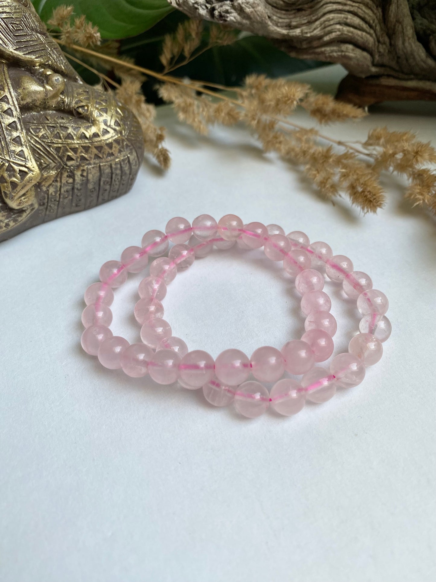 Rosenquarz Kugelarmband 8mm