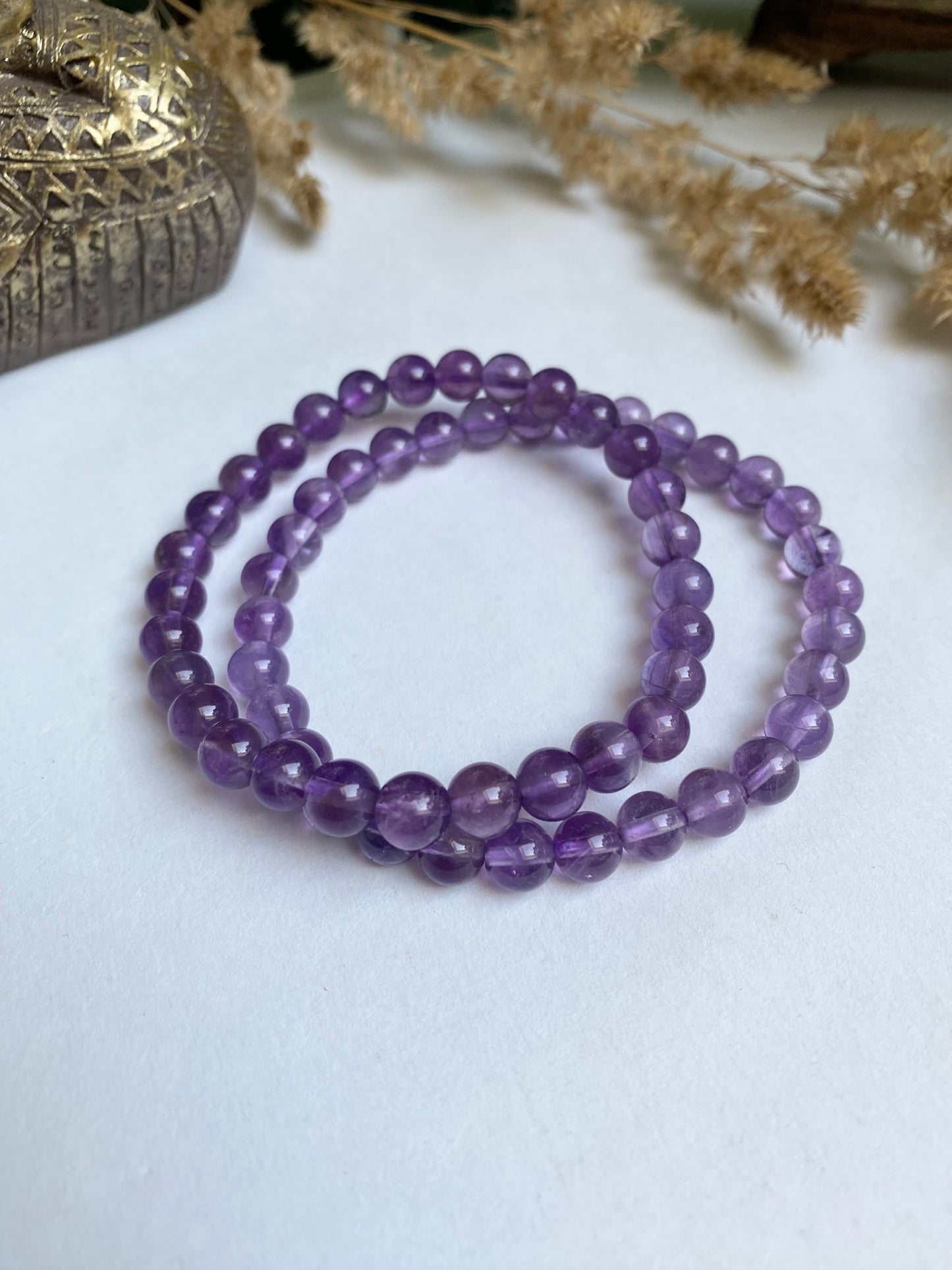 Amethyst Kugelarmband 6mm
