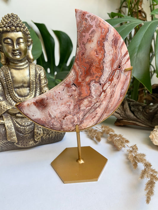 Crazy Lace Agate Halbmond
