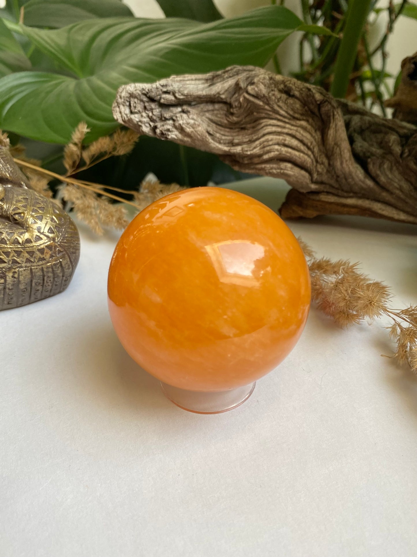 Orangencalcit Kugel 1