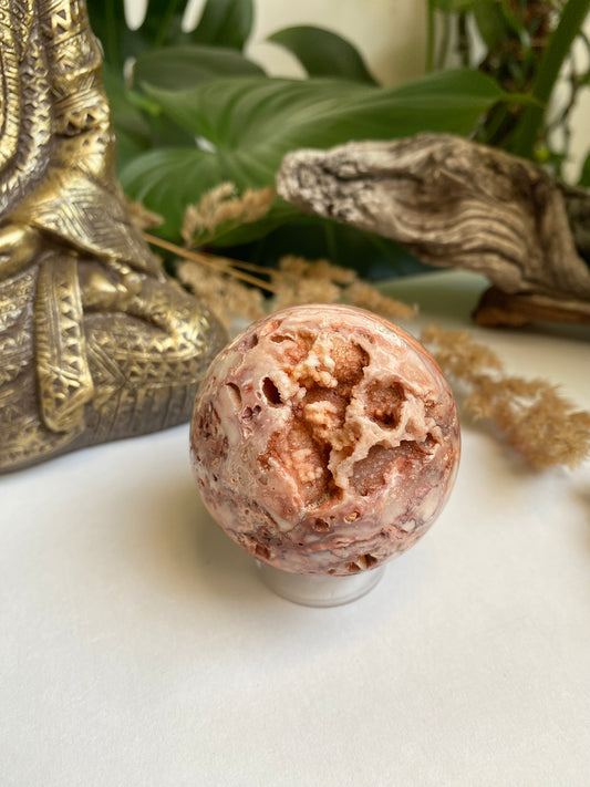 Crazy Lace Agate Kugel 1