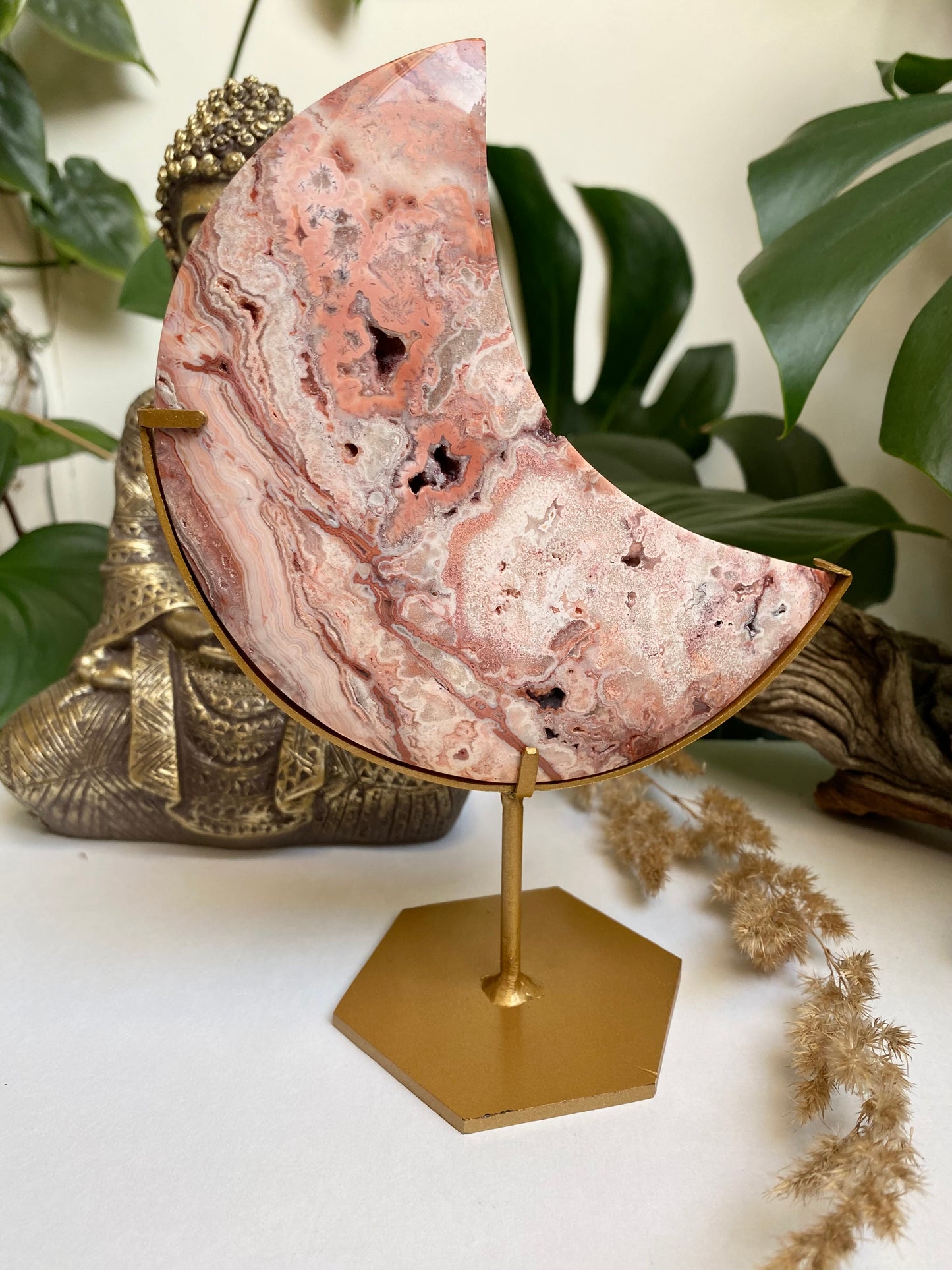 Crazy Lace Agate Halbmond