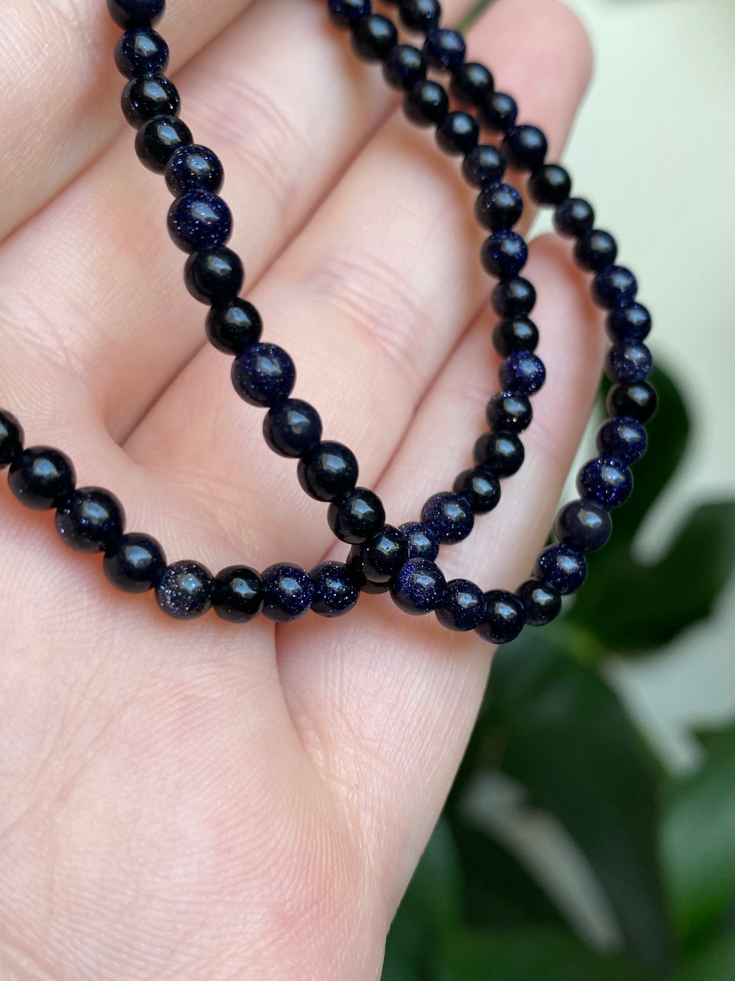 Blaufluss Kugelarmband 4mm