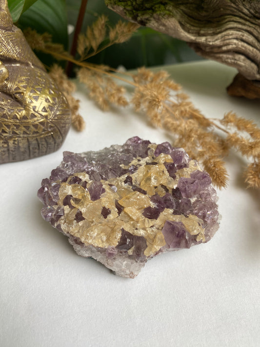 Amethyst mit Calcit 2