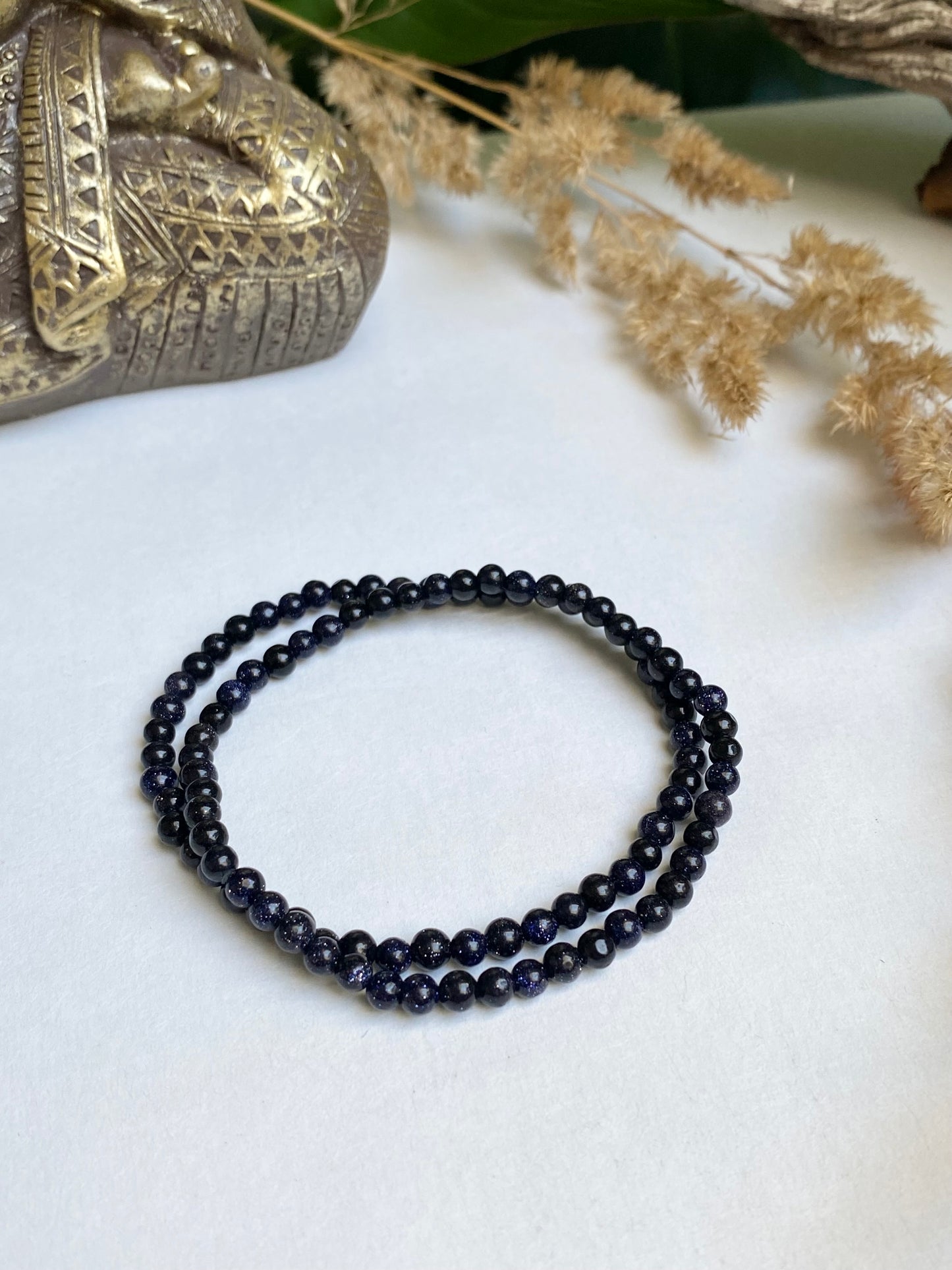 Blaufluss Kugelarmband 4mm