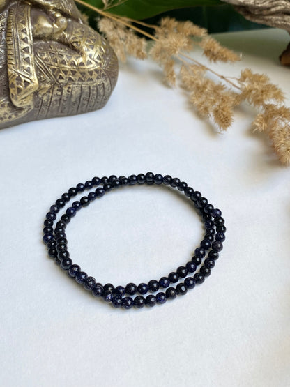 Blaufluss Kugelarmband 4mm
